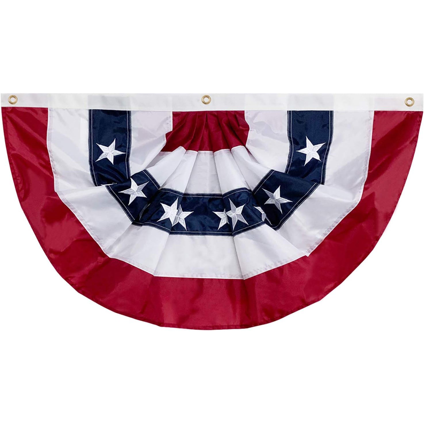 USA Patriotic Nylon Bunting – Pleated Flag