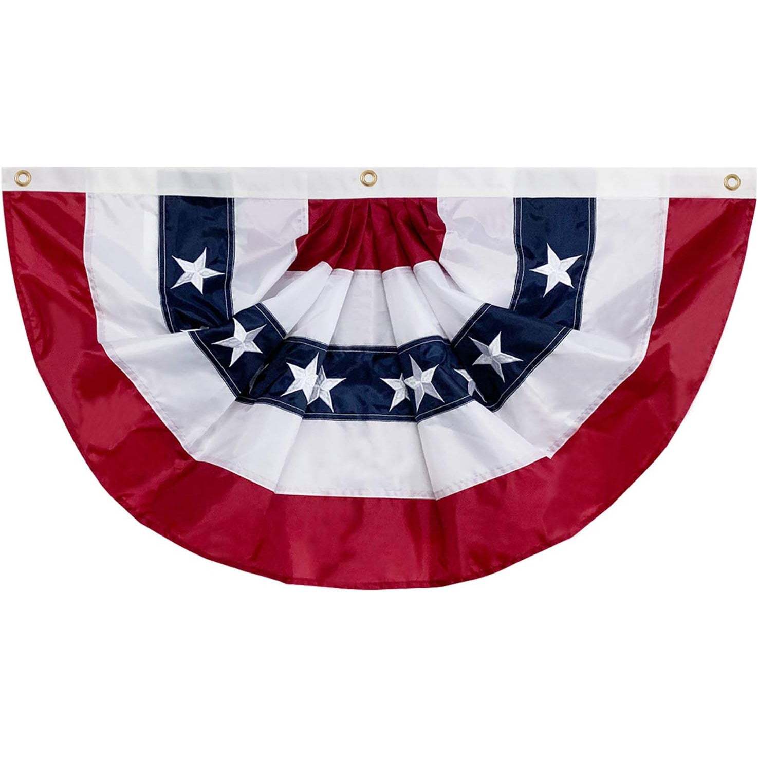 USA Patriotic Nylon Bunting – Pleated Flag
