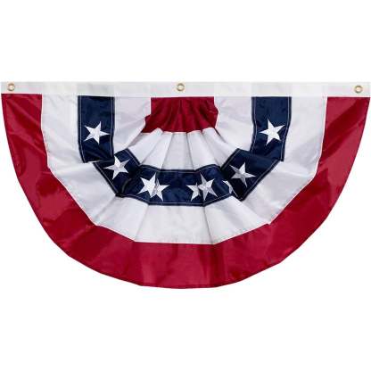 USA Patriotic Nylon Bunting – Pleated Flag