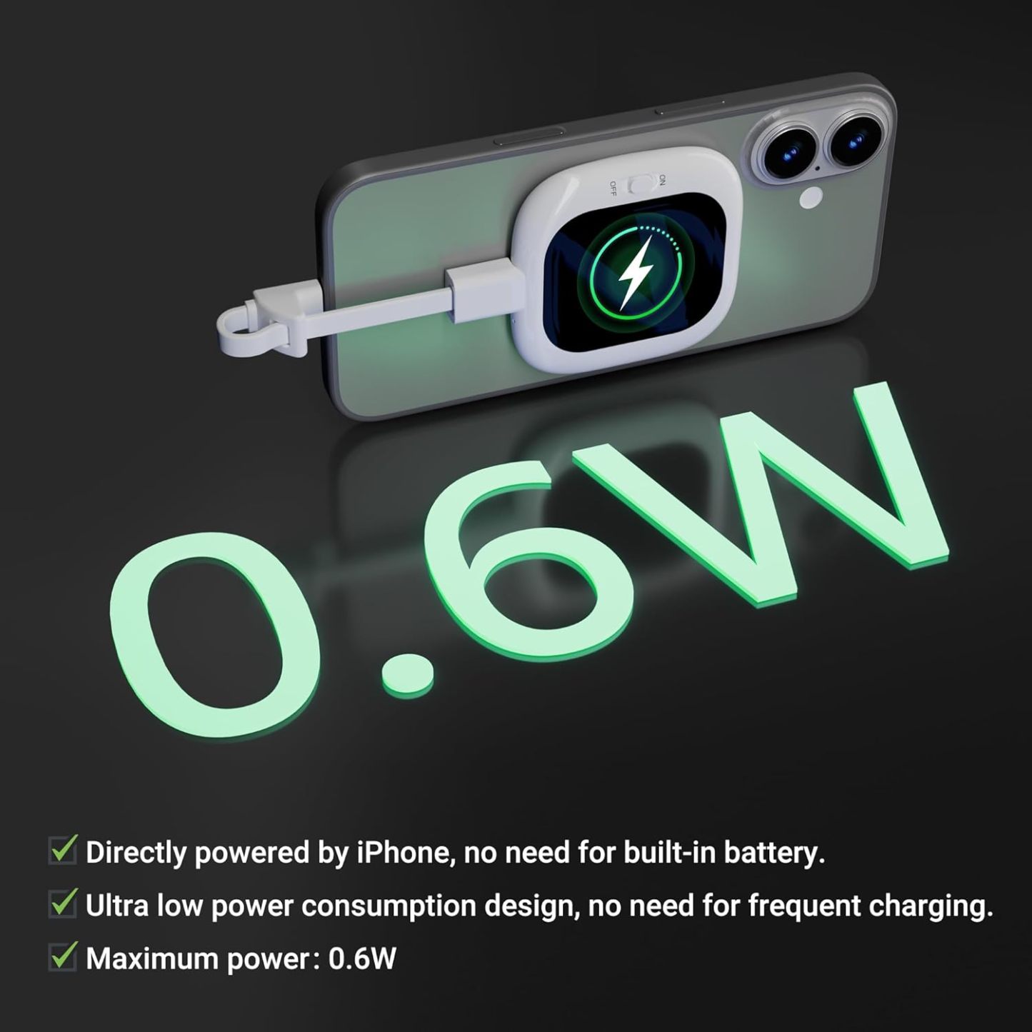 📱 RearCam View: iPhone Wired Selfie Monitor | Clip-On Screen for Back Camera Vlogging & Live Streaming