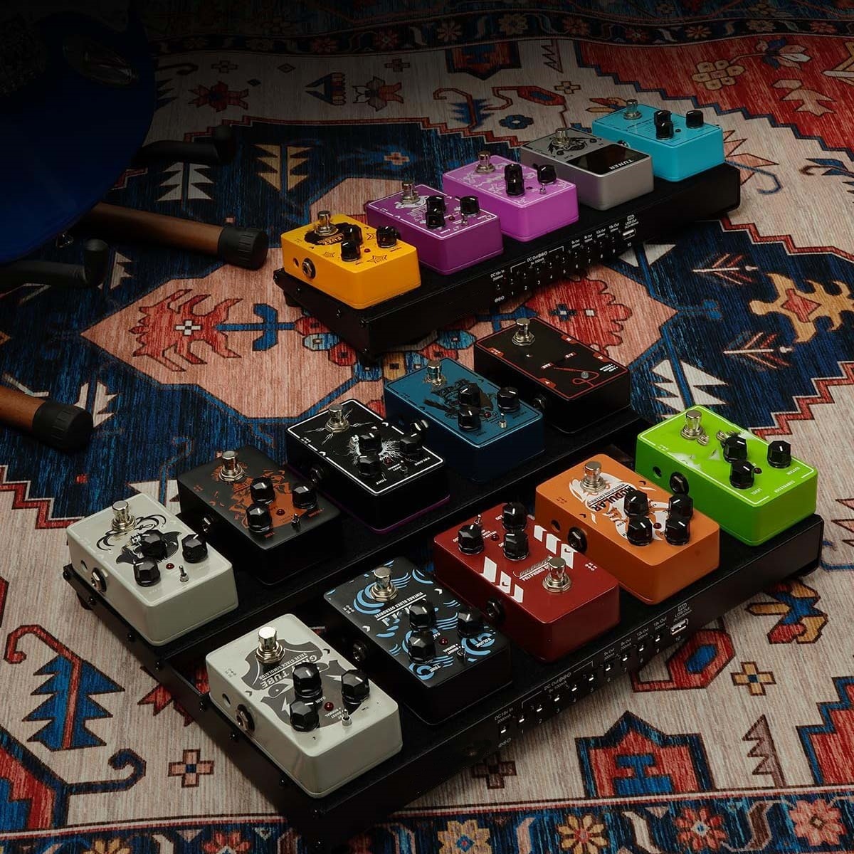Guitar Pedal Board with Built-in Power Supply Lightweight Aluminum Alloy