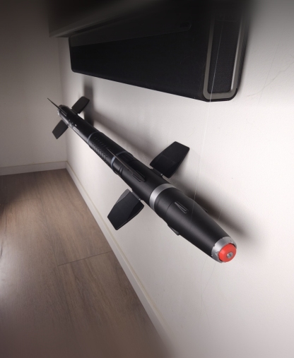 Full-Scale Sci-Fi Missile Wall Art | Hand-Finished 130cm Prop for Modern Interiors