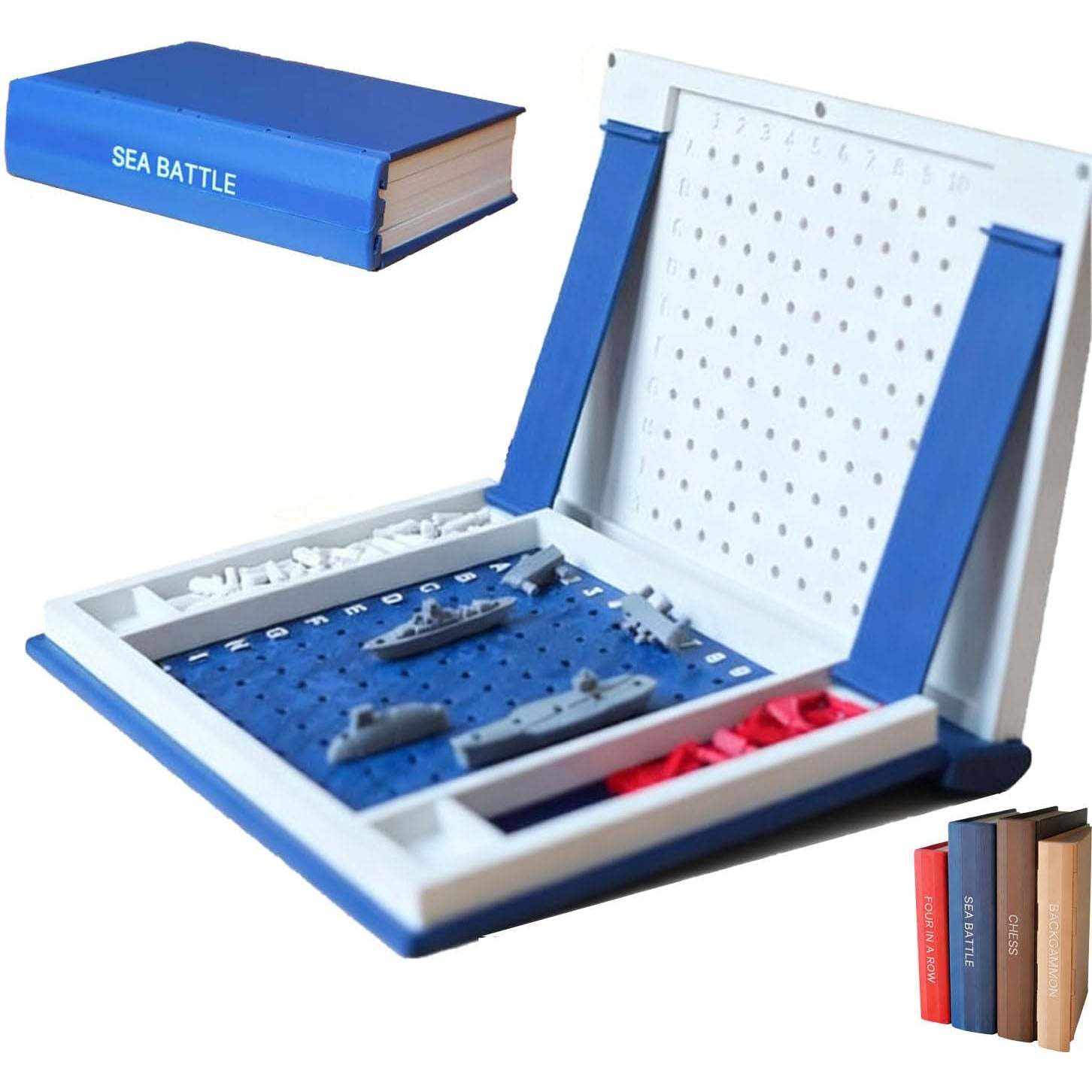 Portable Magnetic Book Board Games – 3D Printed Classic Games with Hardcover-Style Folding Design