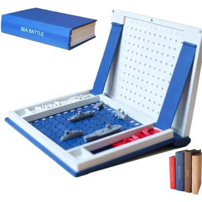 Portable Magnetic Book Board Games – 3D Printed Classic Games with Hardcover-Style Folding Design