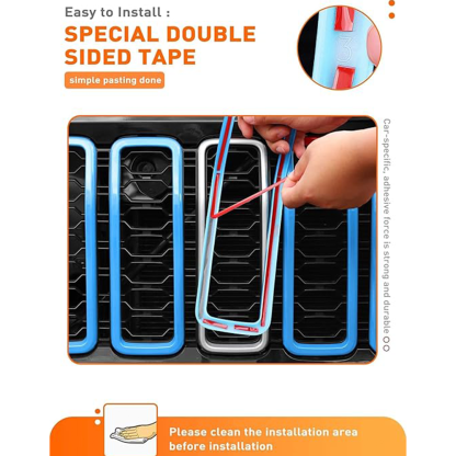 Amber/RGB grille lights for 24-25 JL JT grilles