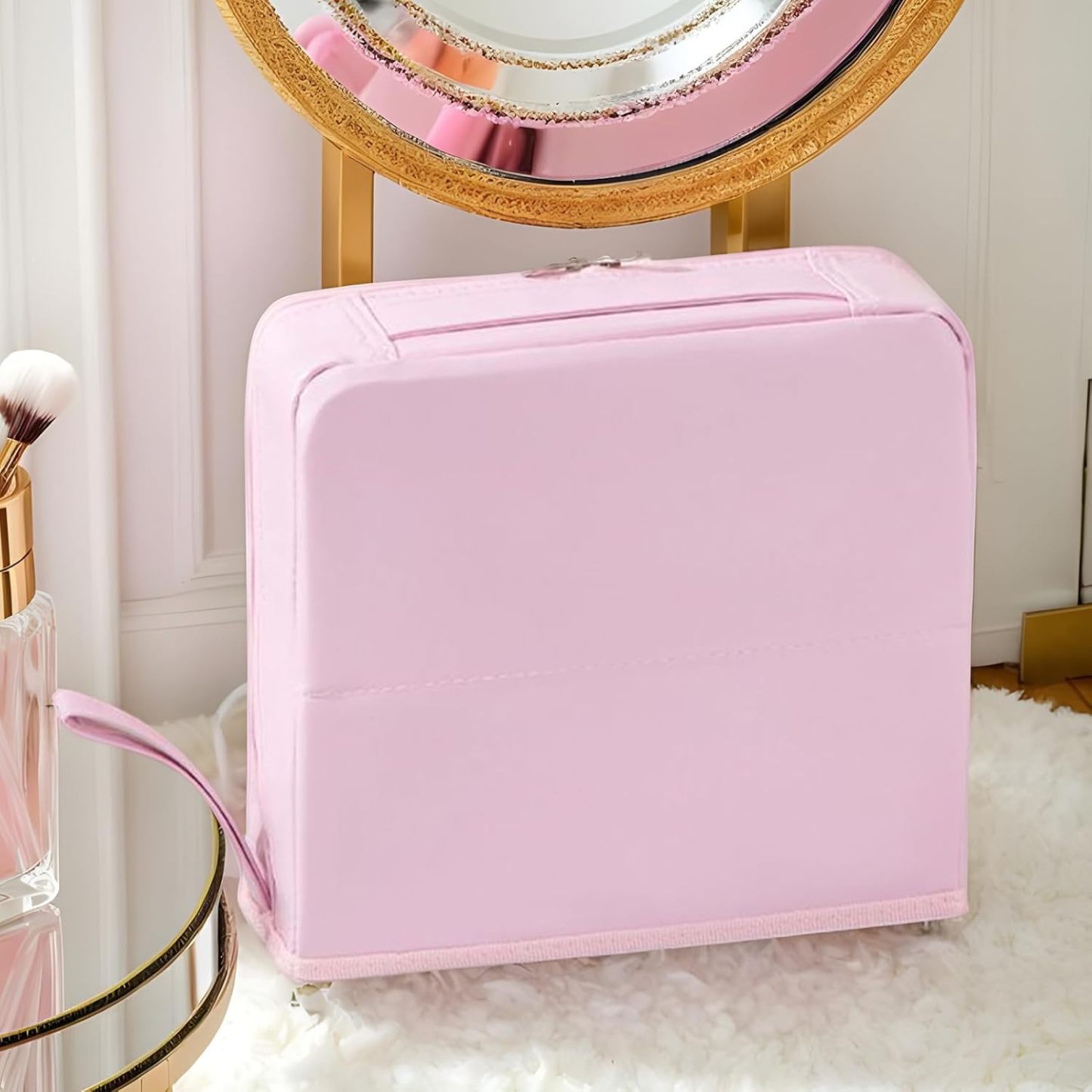 Eco-Friendly Upright Makeup Bag – Fashionable and Practical Semi-Open Design