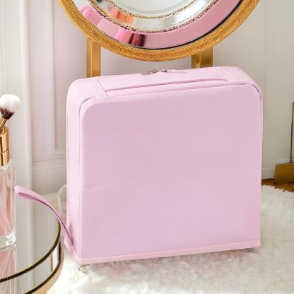 Eco-Friendly Upright Makeup Bag – Fashionable and Practical Semi-Open Design