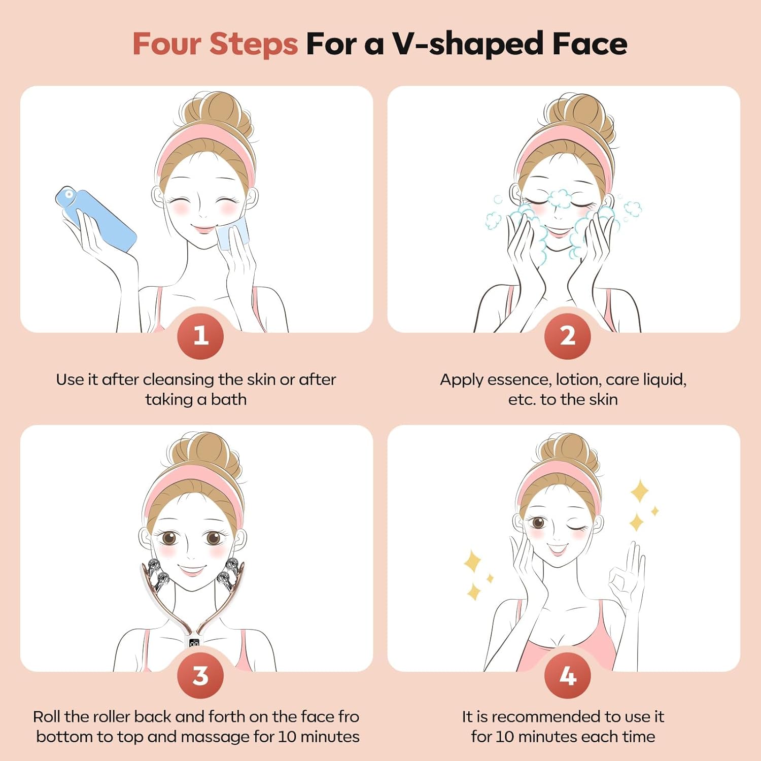 Facial Massager for Face and Neck – Lymphatic Drainage, Sculpting, and Contouring