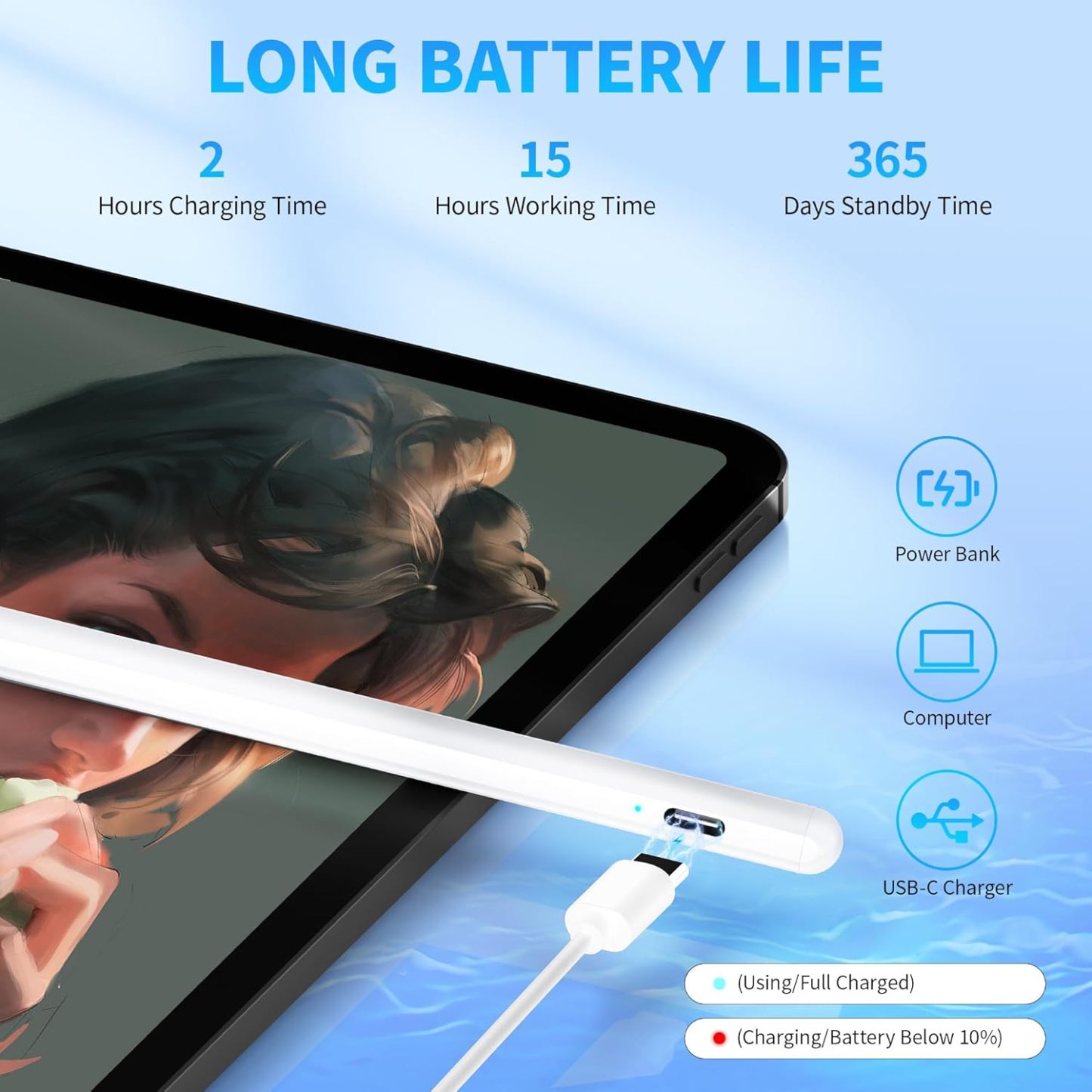 High Precision Touch Pen – Compatible with iOS and Android Devices, Magnetic Design