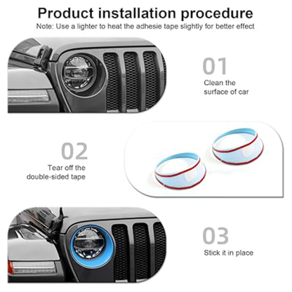 Amber/RGB grille lights for 24-25 JL JT grilles