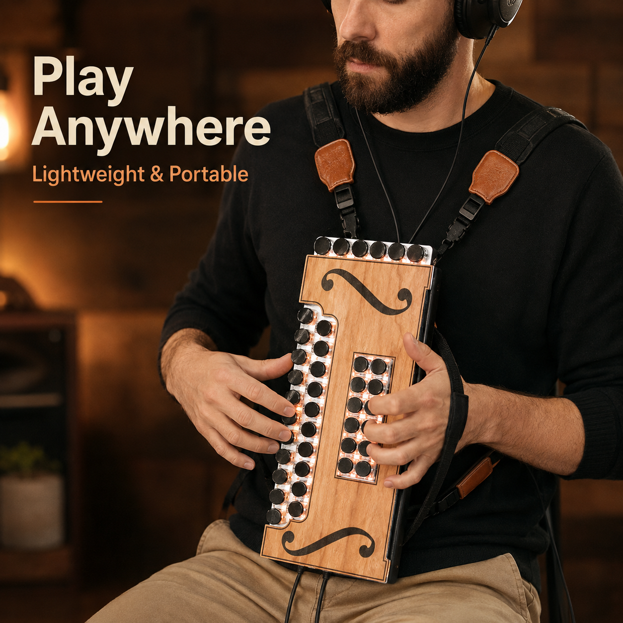 Portable MIDI Accordion – Compact Digital Accordion for Modern Musicians