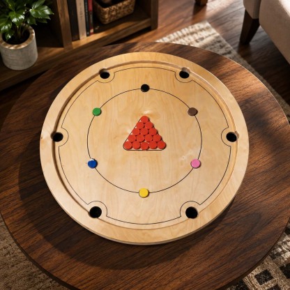 Rotating Mini Billiards Chip Battle Game