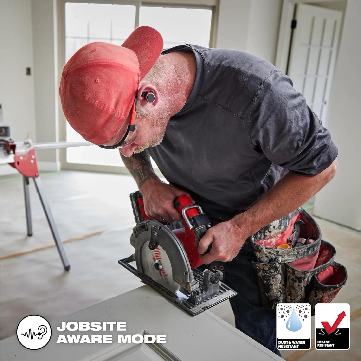 Wireless Jobsite Earbuds – Bluetooth 5.1 | 55 ft Range