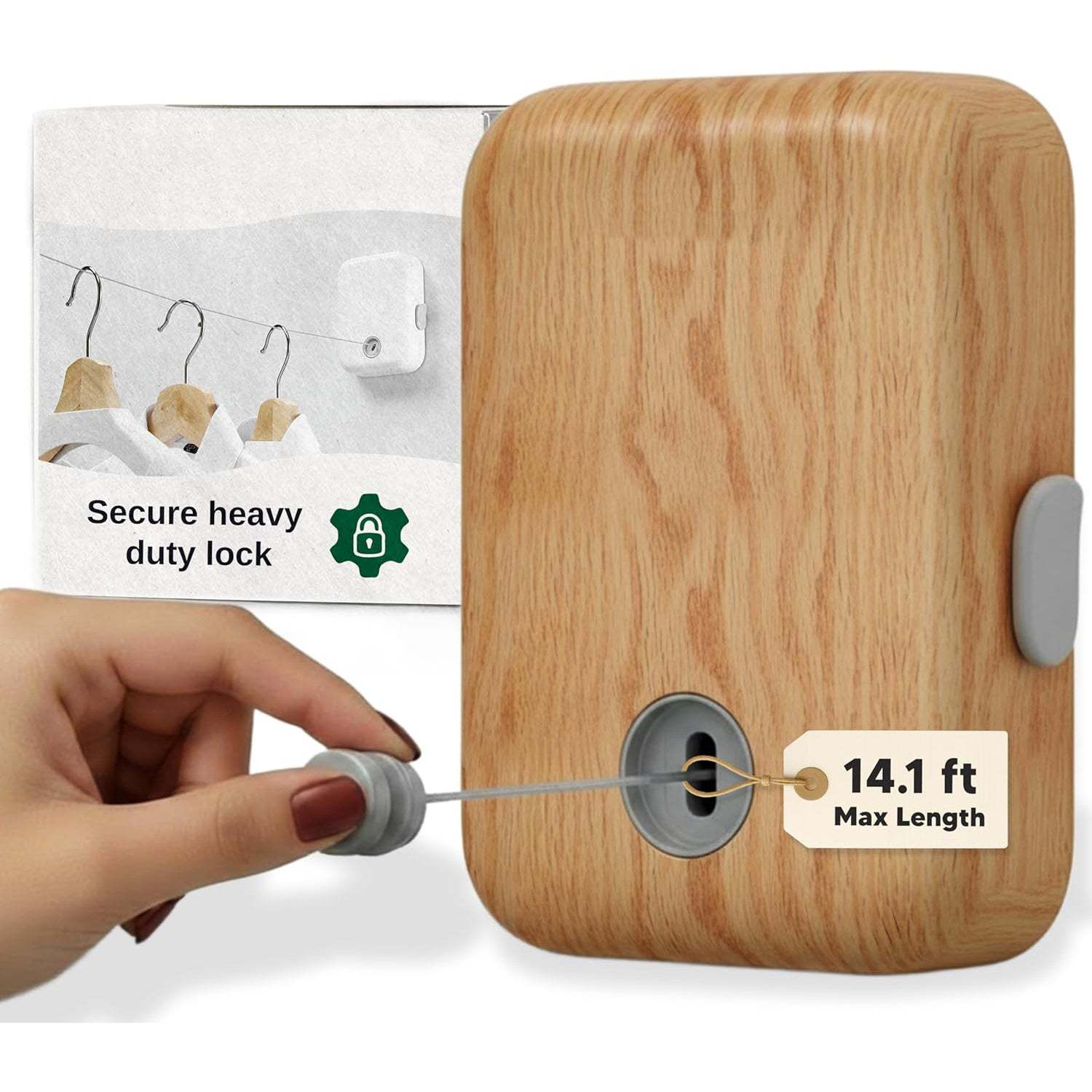 Retractable Clothesline – Indoor and Outdoor Clothing Line, Heavy-Duty Laundry Drying Line