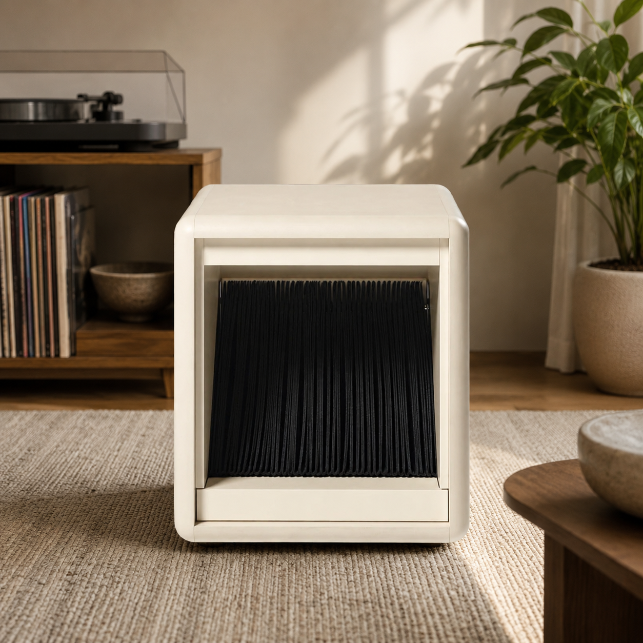 Premium Fan-Opening Vinyl Record Storage Cabinet