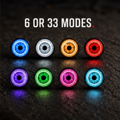 Dynamic LED Eye Light Decoration Kit-Use the remote control to change the colors and shapes.
