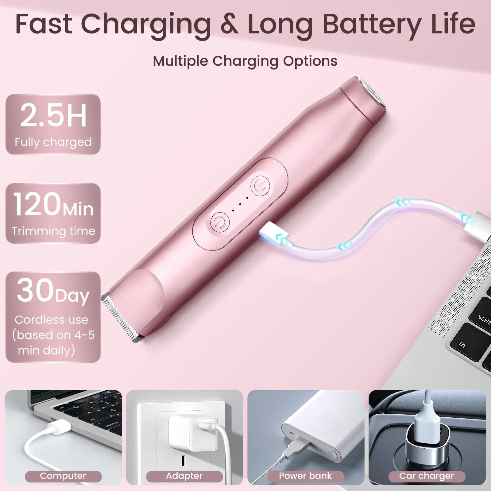 3-in-1 Portable Women's Bikini Trimmer & Shaver – Dual-Head Design