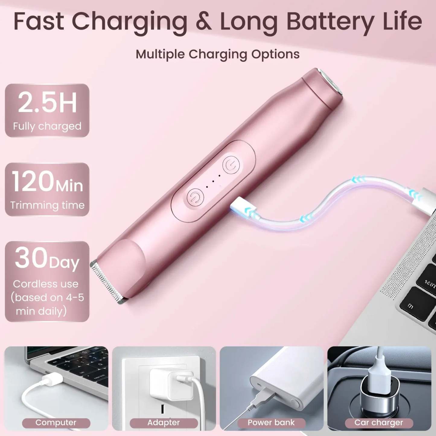 3-in-1 Portable Women's Bikini Trimmer & Shaver – Dual-Head Design
