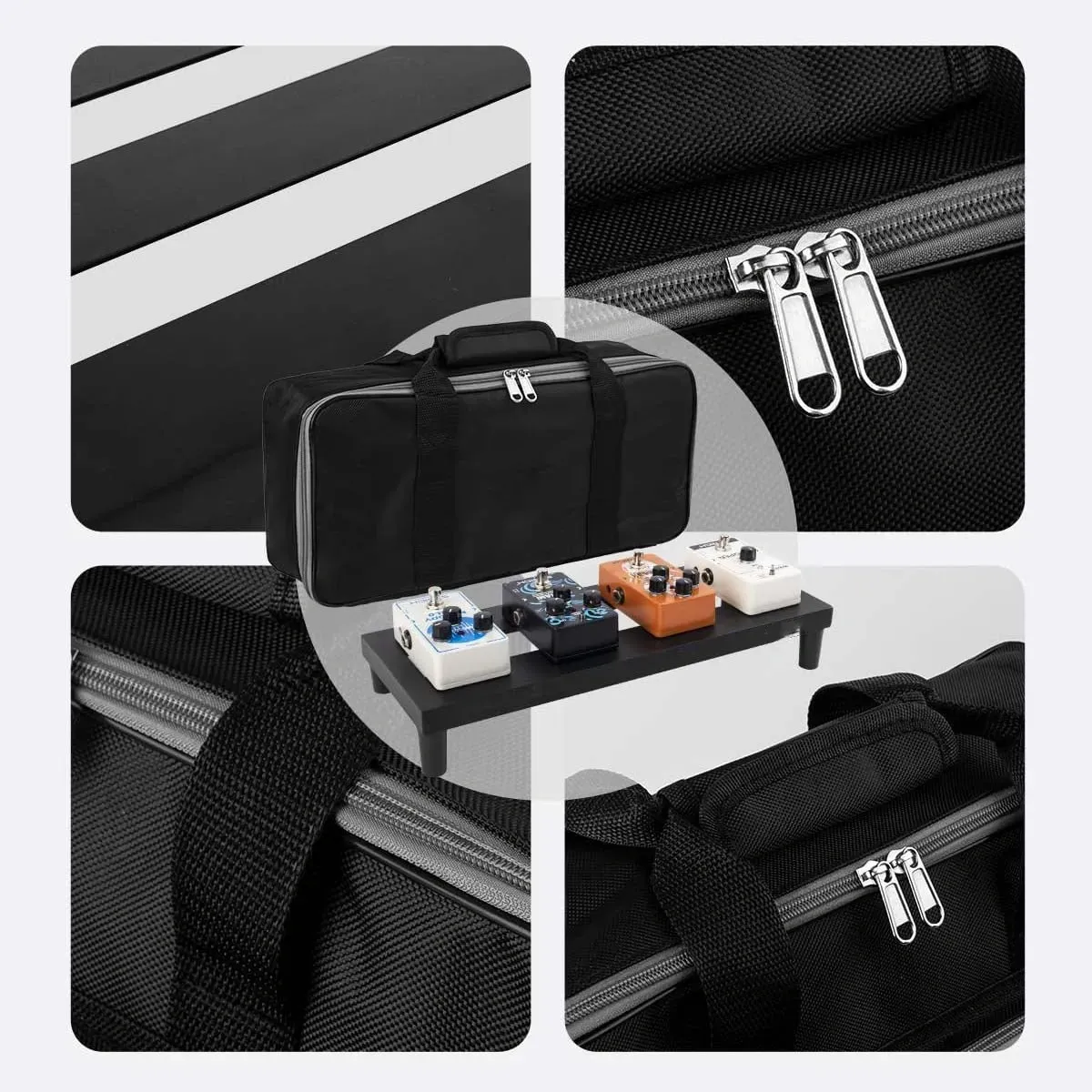 Guitar Pedal Board with Built-in Power Supply Lightweight Aluminum Alloy