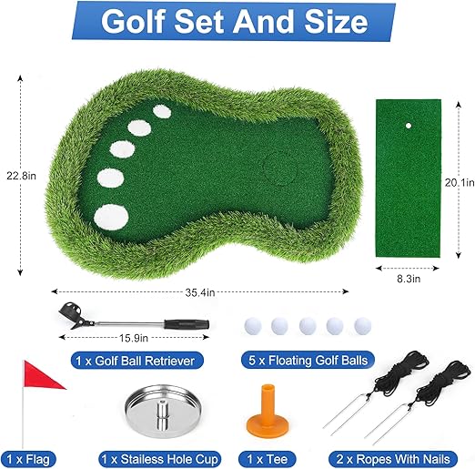 Floating Water Golf Practice Set with Ball Retriever