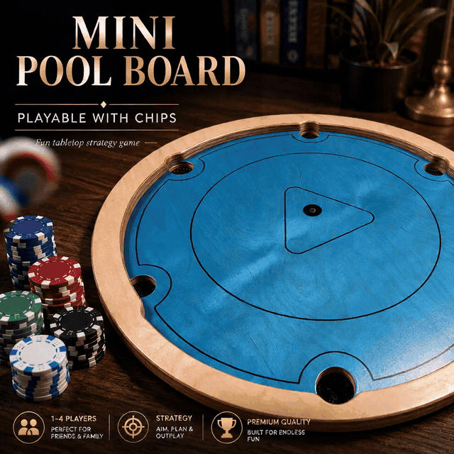 Rotating Mini Billiards Chip Battle Game
