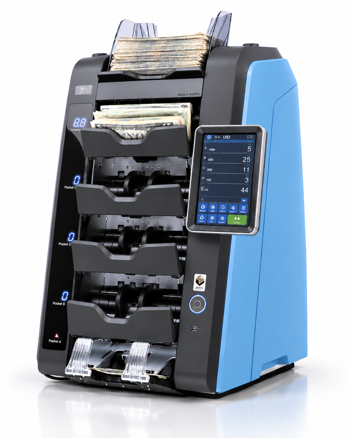 VaultSort V5 – 5-Pocket High-Speed Currency Sorter