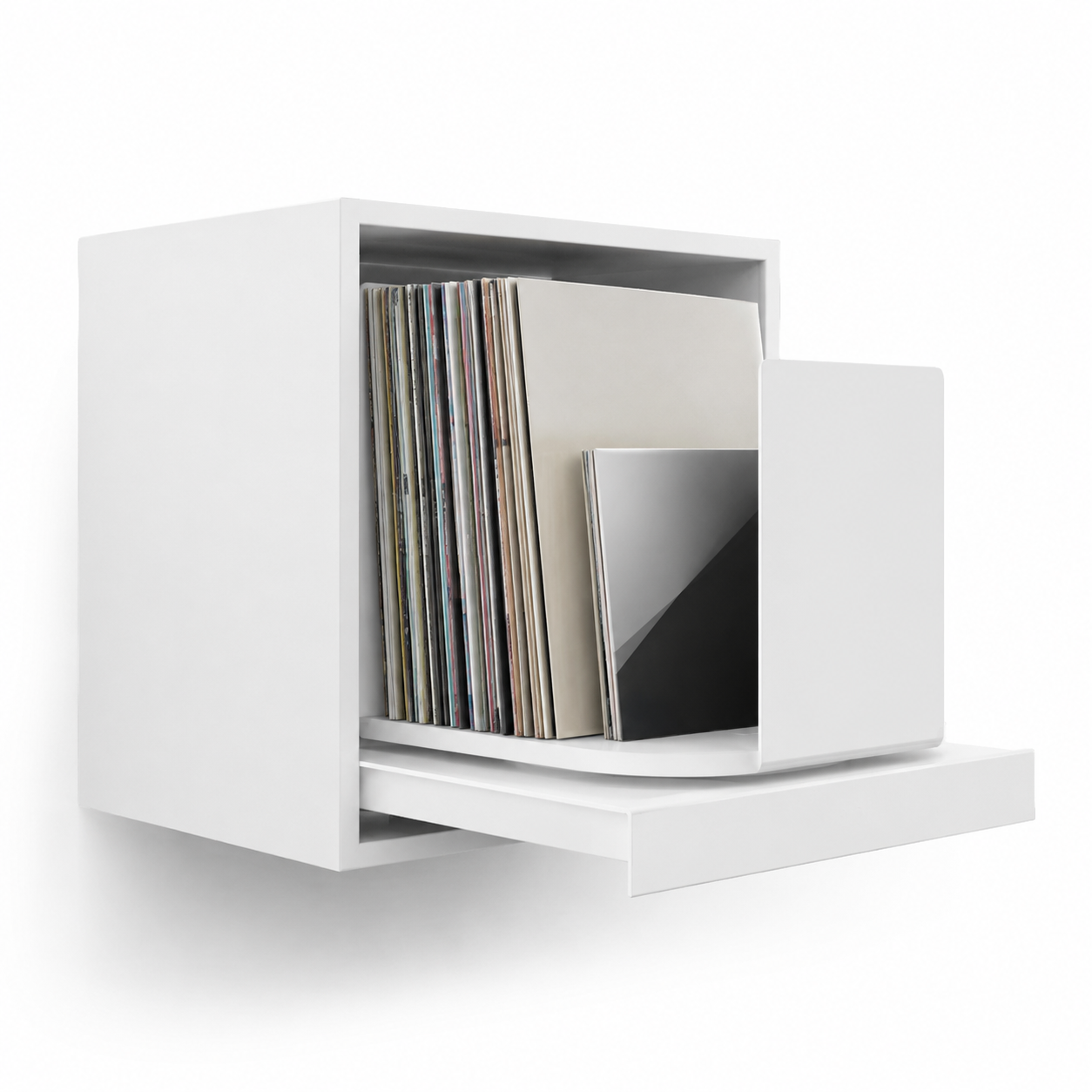 360° Rotating Vinyl Record Display Cabinet