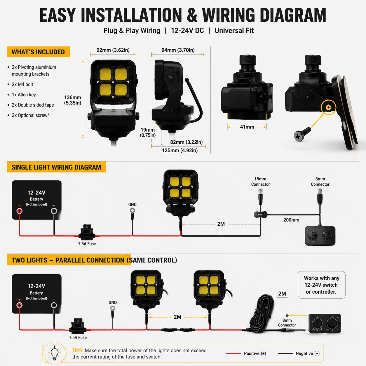 NOMAD 40W Smart Rotating Off‑Road Light