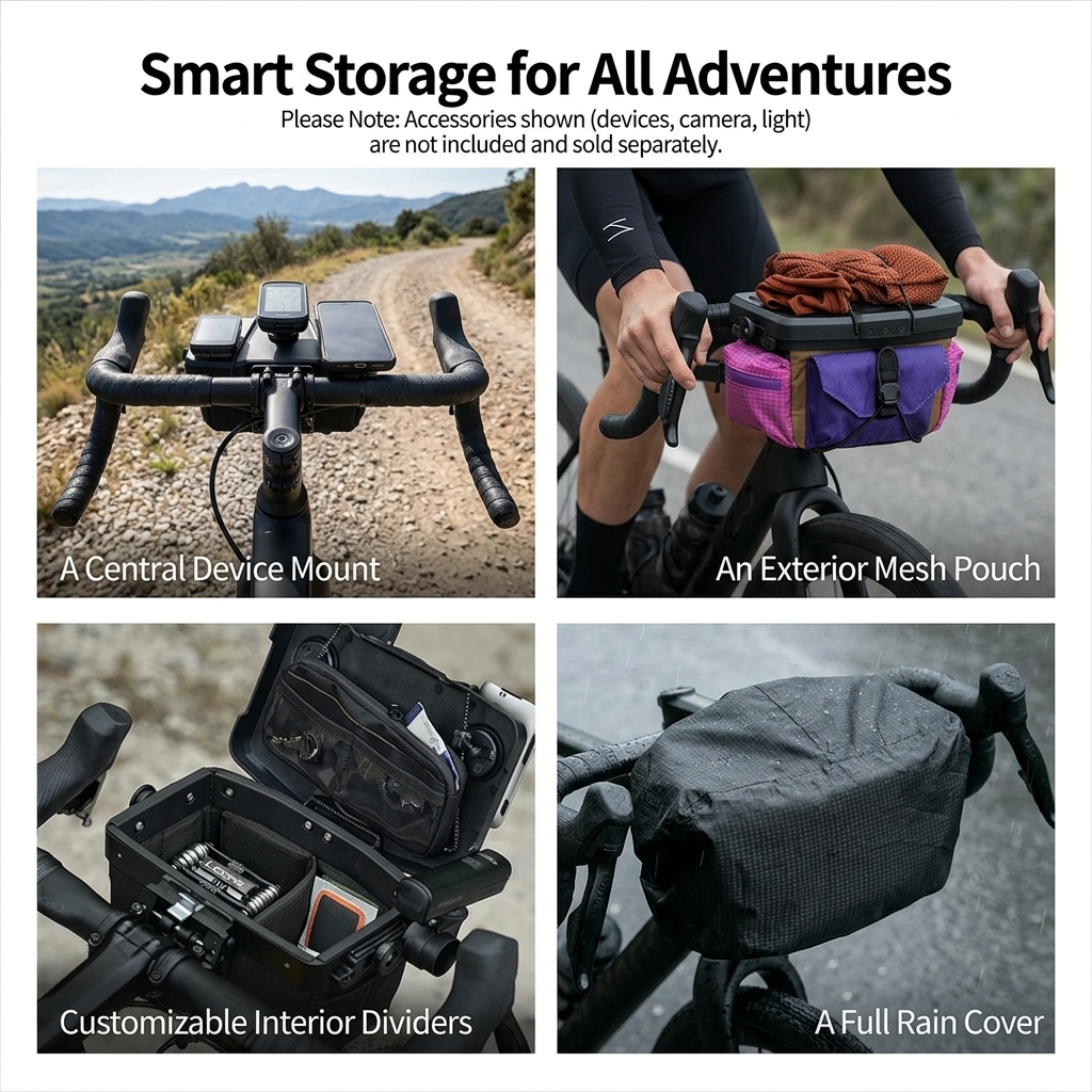 CockpitWorks Command Center 3.3L – Modular Handlebar Organizer