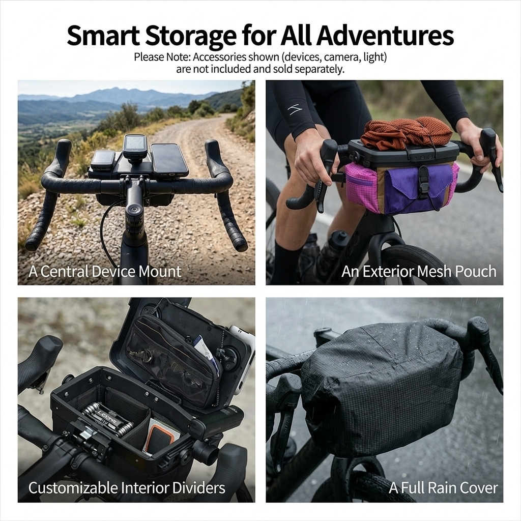 CockpitWorks Command Center 3.3L – Modular Handlebar Organizer