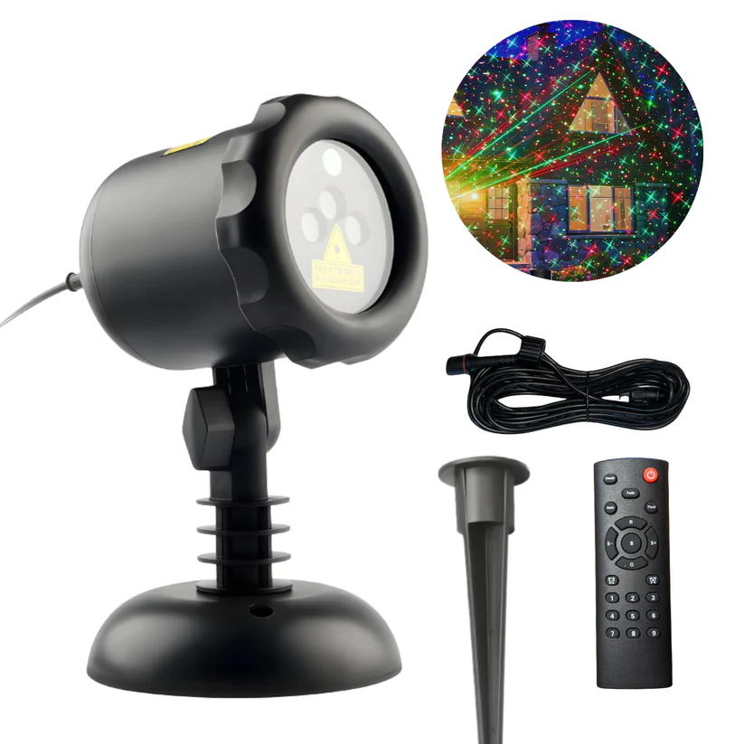 High-Power 3D Christmas Laser Projector with Super Fast Setup