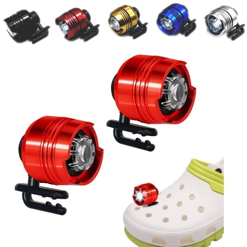 Crocs Clip-On LED Shoe Lights | 2-Pack with 3 Lighting Modes & Waterproof Design