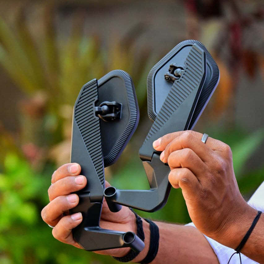 Aero Wing Mirror – Fully Adjustable Universal Fit Yoke Mount for Naked Bikes