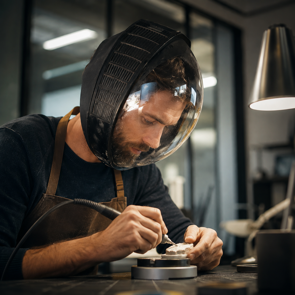 Full-Face Powered Air Purifying Respirator Helmet