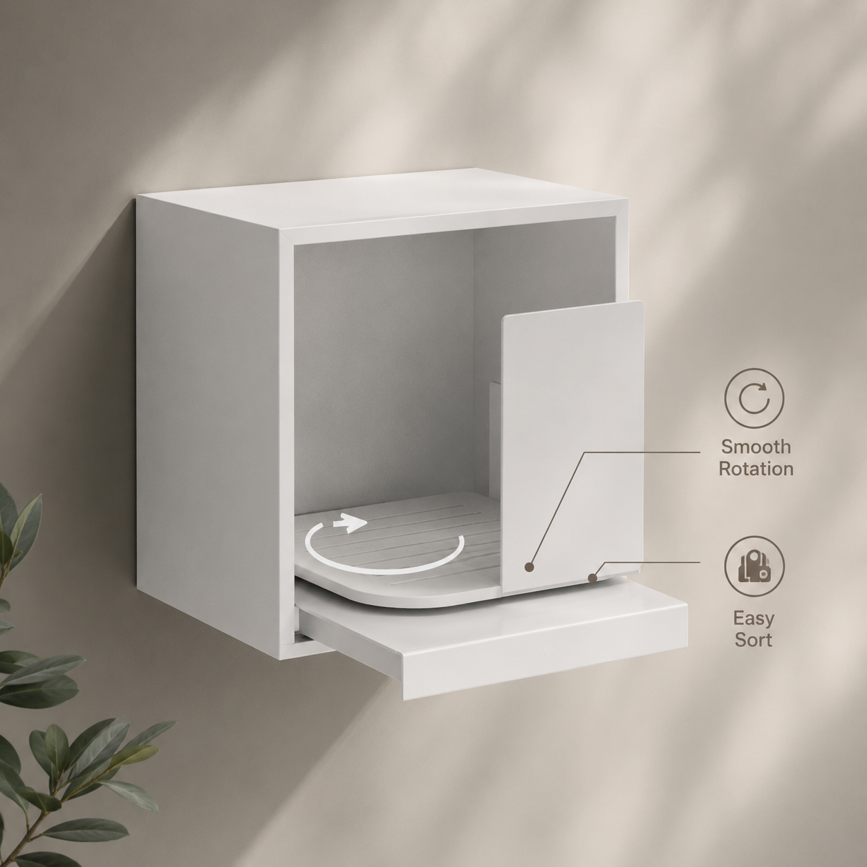 360° Rotating Vinyl Record Display Cabinet