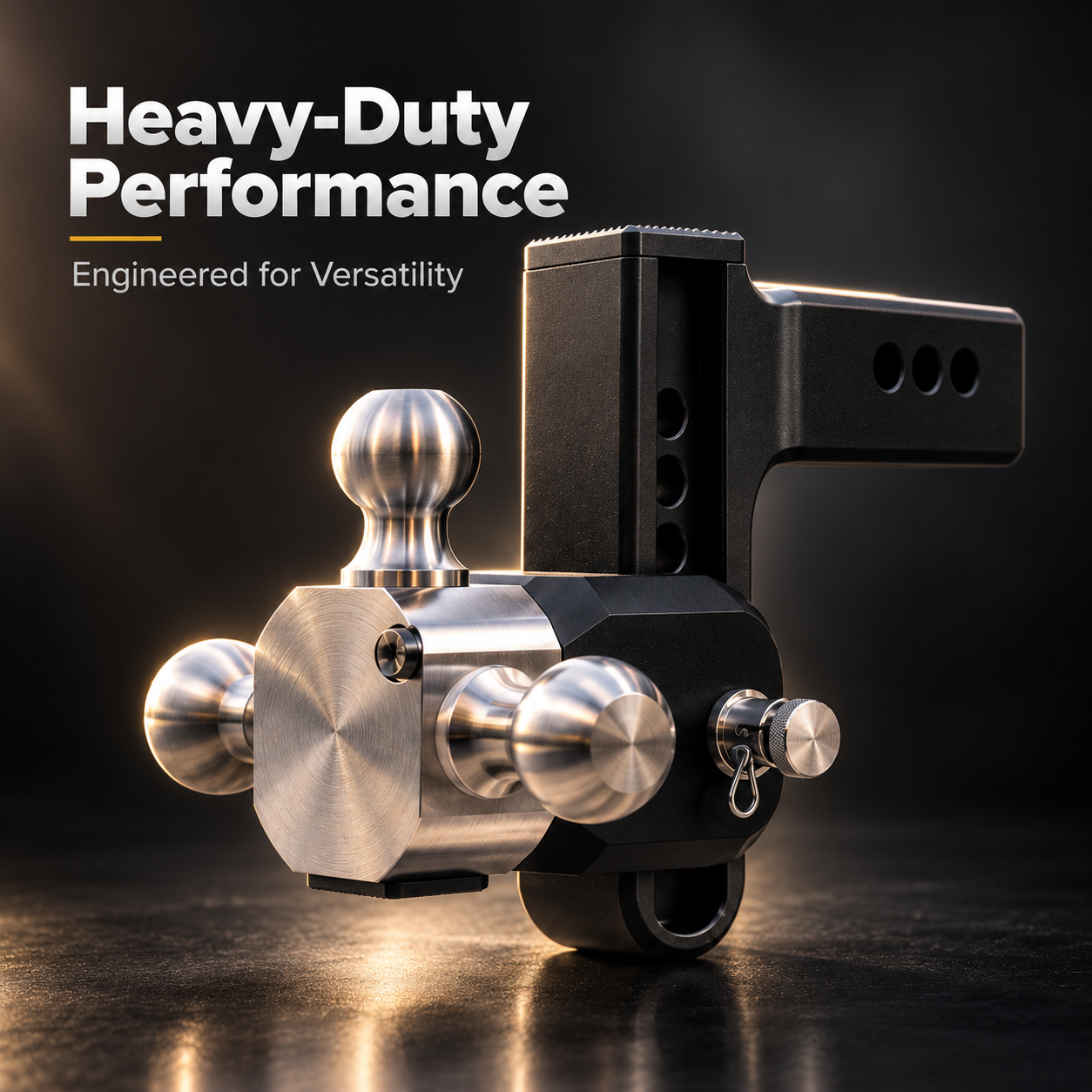 Heavy-Duty Rotating Multi-Ball Trailer Hitch