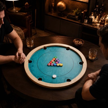 Rotating Mini Billiards Chip Battle Game