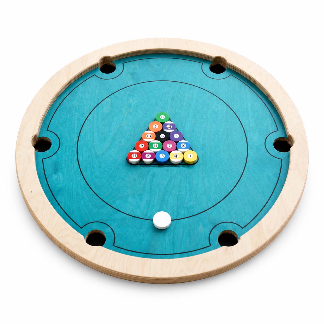Rotating Mini Billiards Chip Battle Game