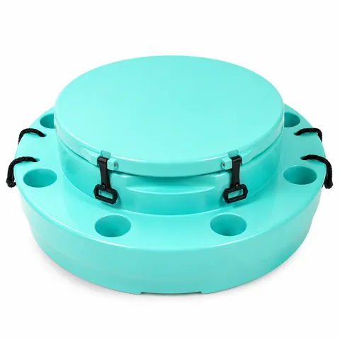 Turquoise floating beverage bar
