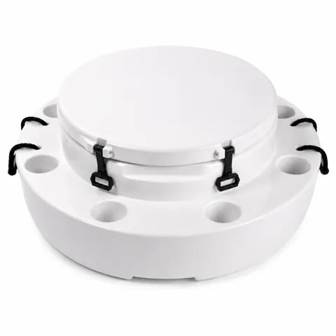 White floating beverage bar
