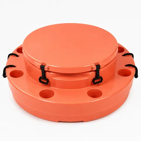 Orange floating beverage bar