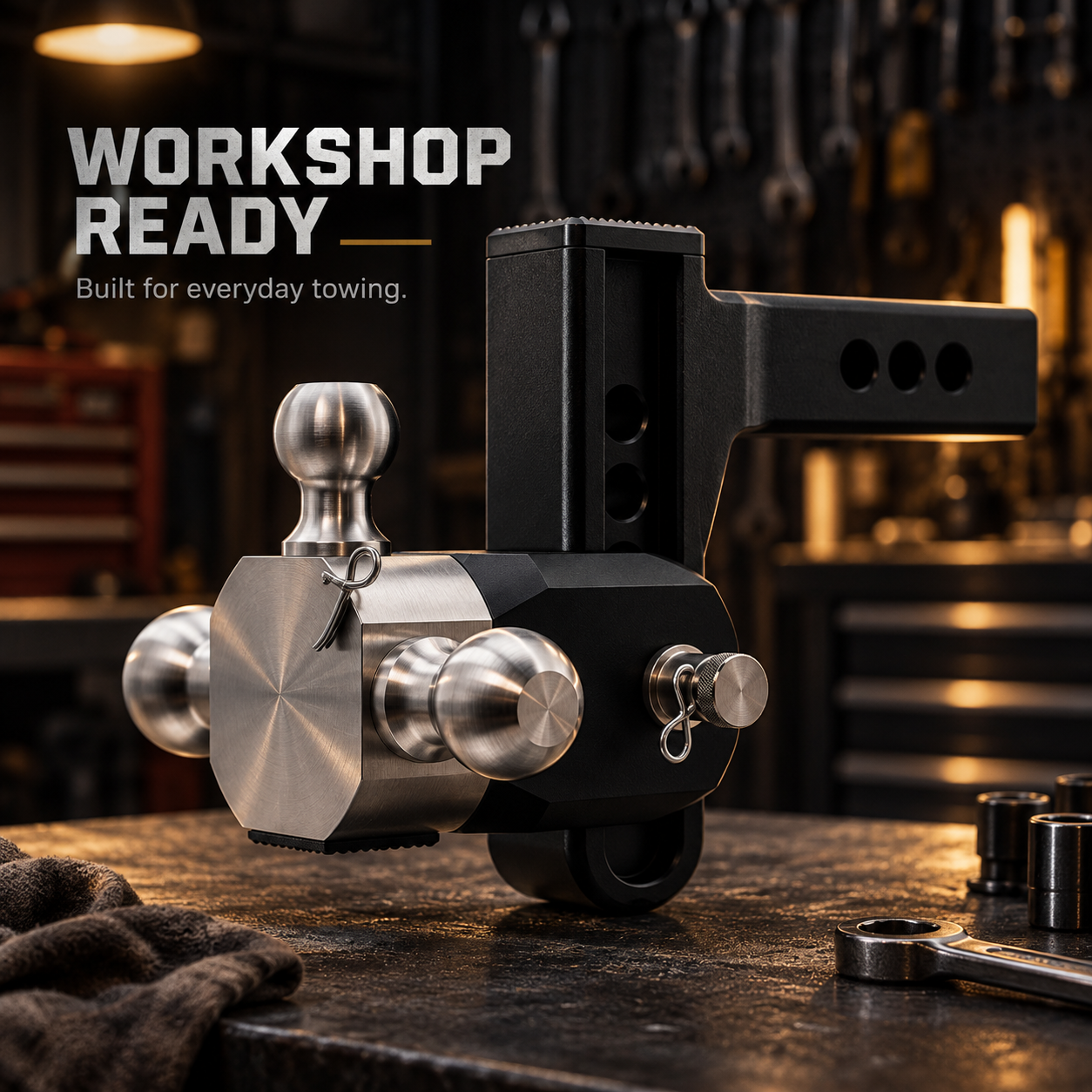 Heavy-Duty Rotating Multi-Ball Trailer Hitch
