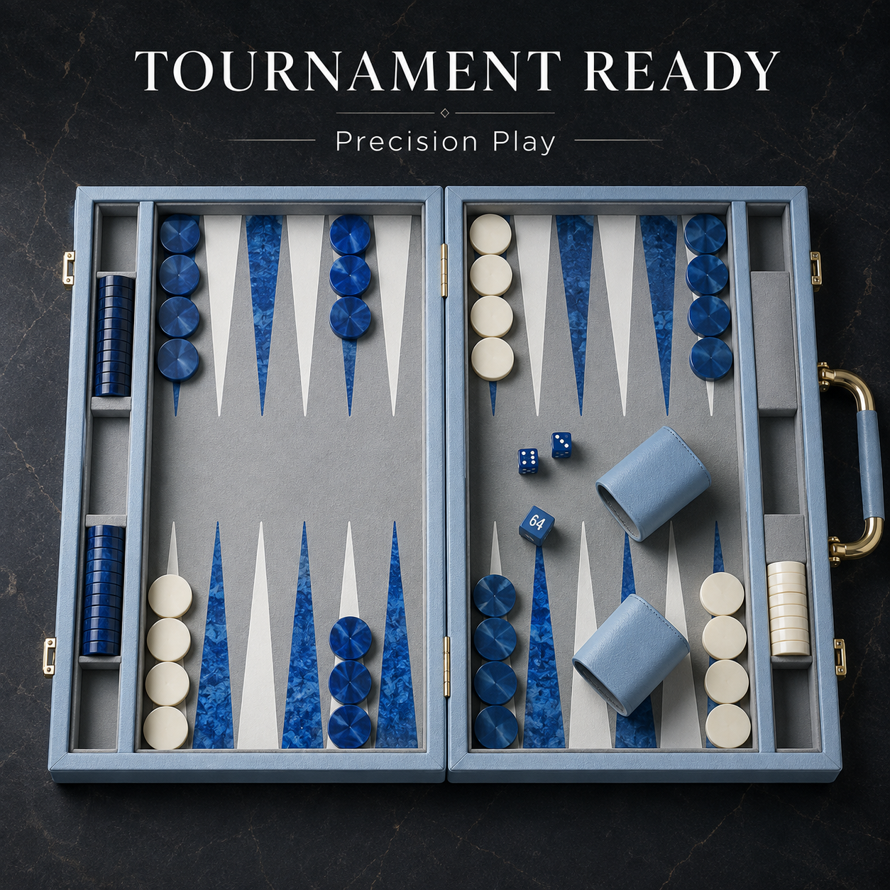 Premium Modern Tournament Backgammon Set