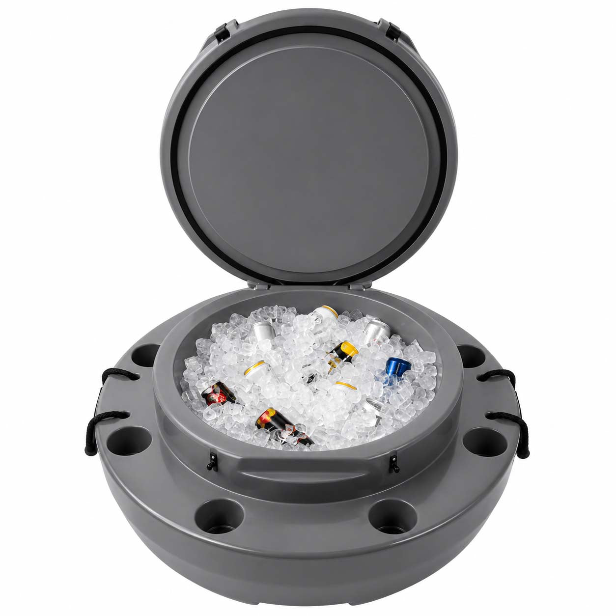 Floating Beverage Bar with 8 Cupholders & Anchor Set