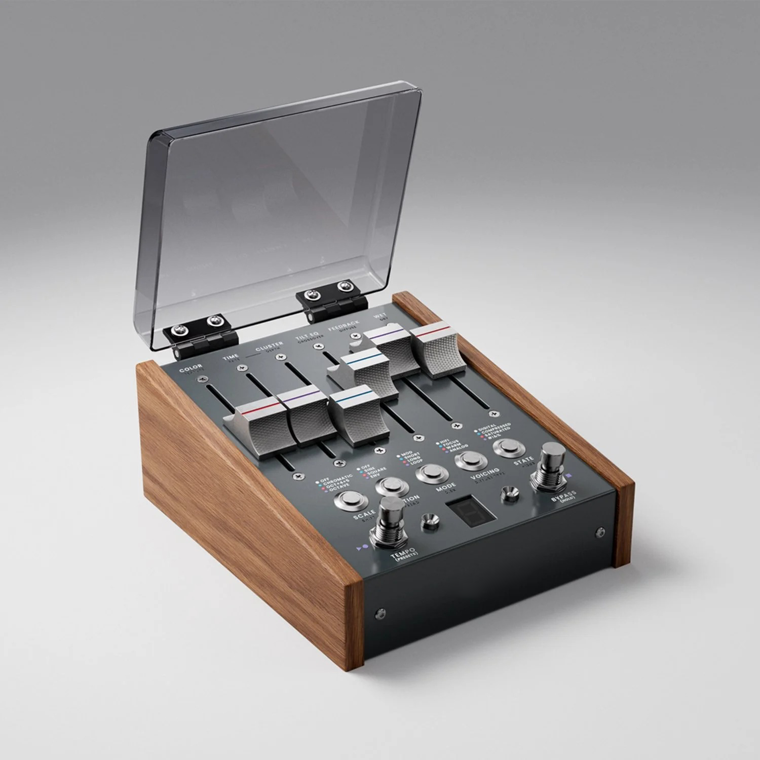 Vintage-Style Digital Delay Effect Unit with Advanced Spatial Processing