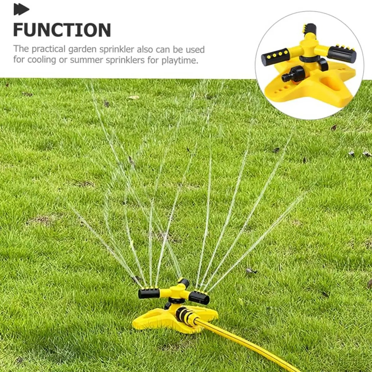 360° Automatic Rotating Lawn Sprinkler | Water-Efficient Garden Irrigation Tool