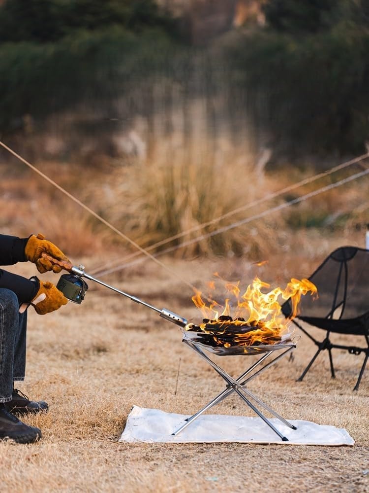 Long-Handle Campfire Ignition Torch | Adjustable & Powerful Outdoor Lighter