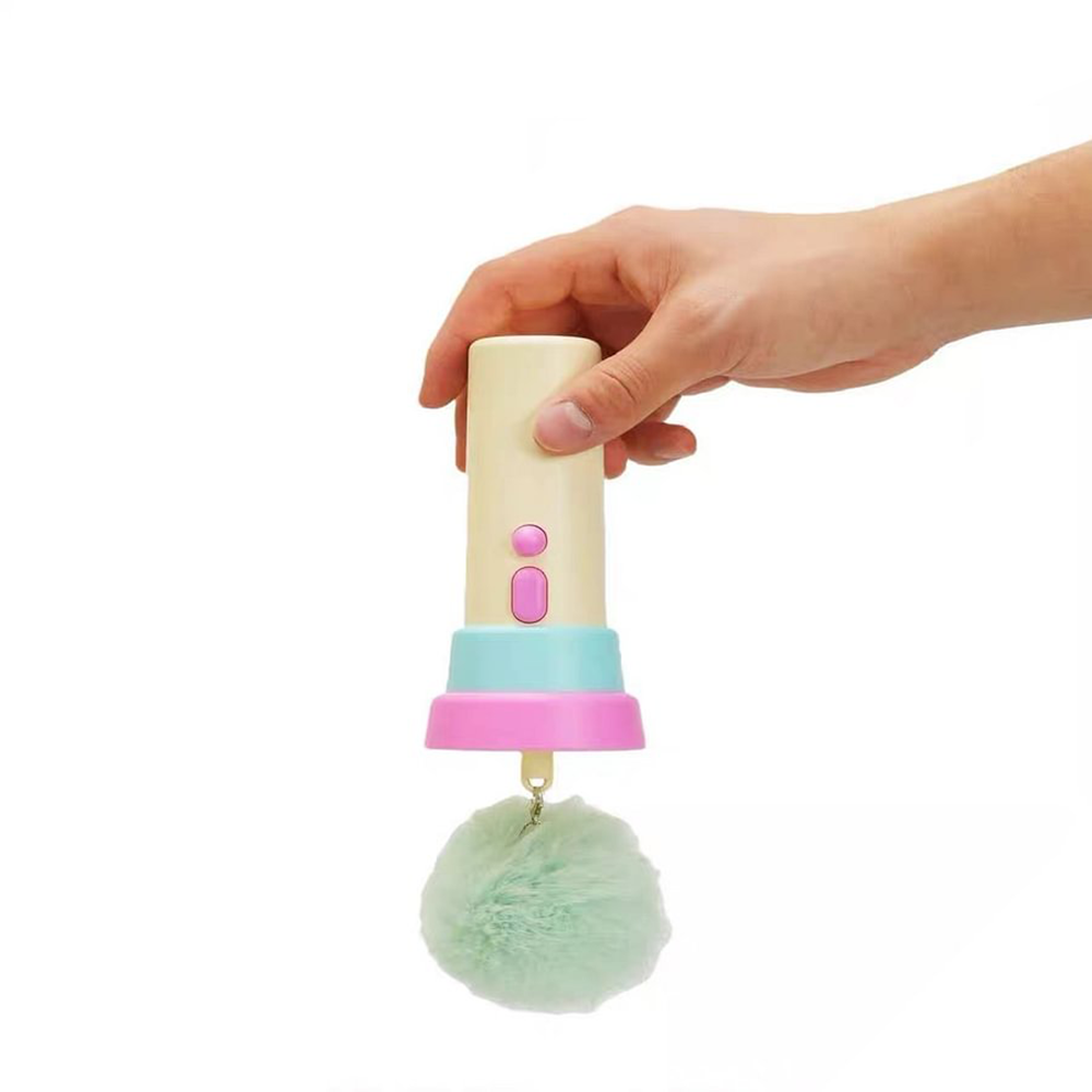 Electric cat toy launcher - launches pom-pom toy
