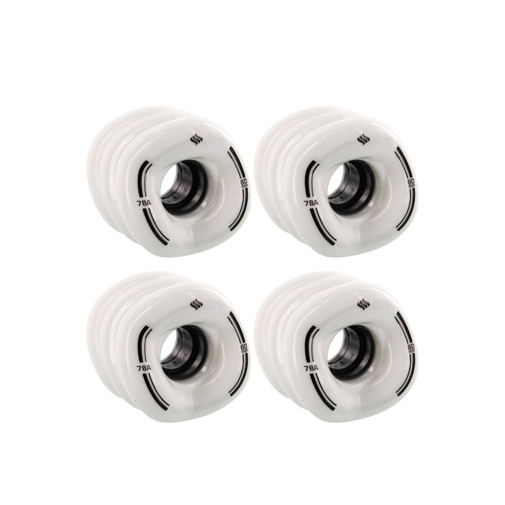 Skateboard wheels 78a 60mm pure white