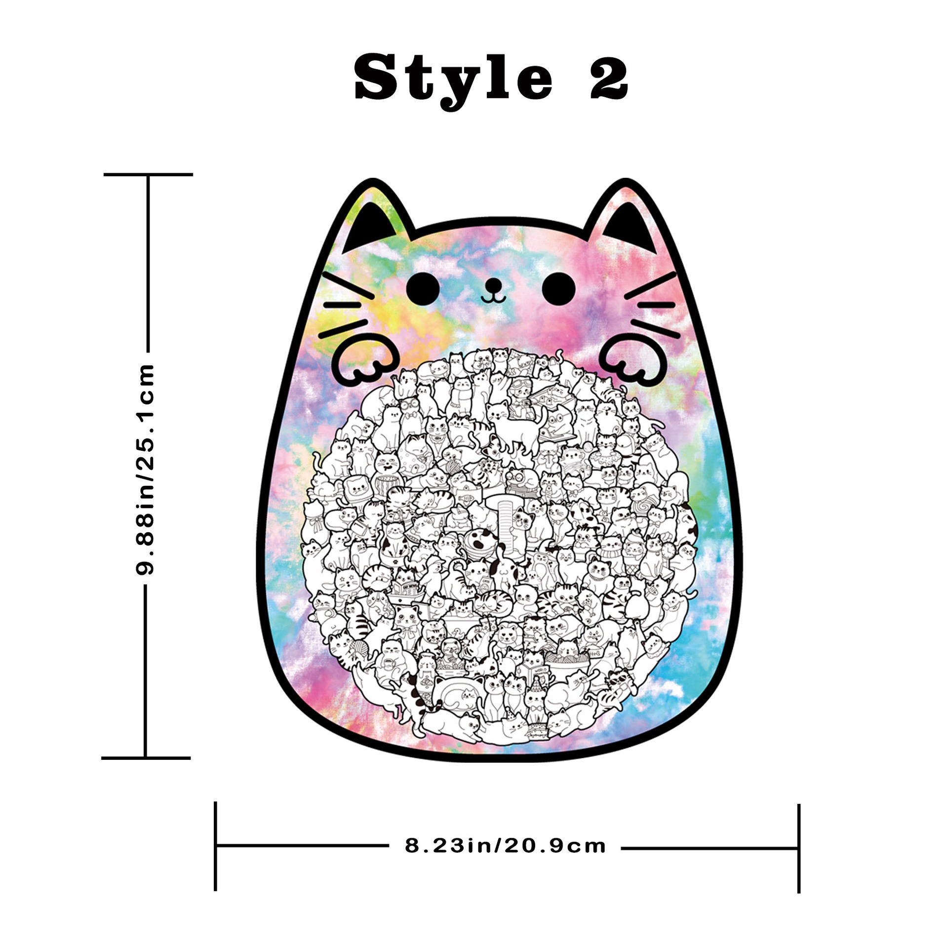 135-Piece Wooden Cat Shaped Puzzle | Cute Kitten Jigsaw for Kids & Adults | Unique Animal Decor